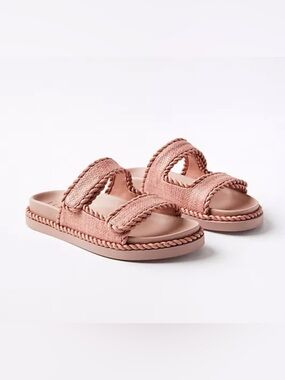 Loft Straw double Buckle Molded Sandal 10